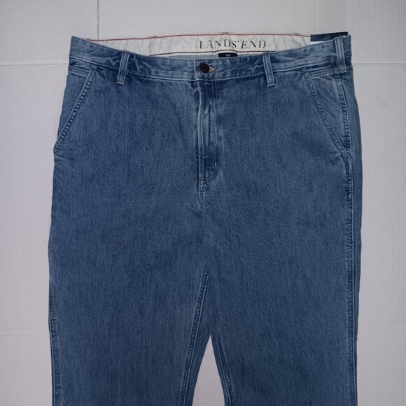 LANDS' END MEN'S TRADITIONAL FIT STRAIGHT LEG JEANS - Picture 5 of 12